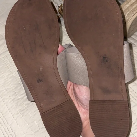 Tory Burch Taupe Slide Sandals - Picture 4 of 4